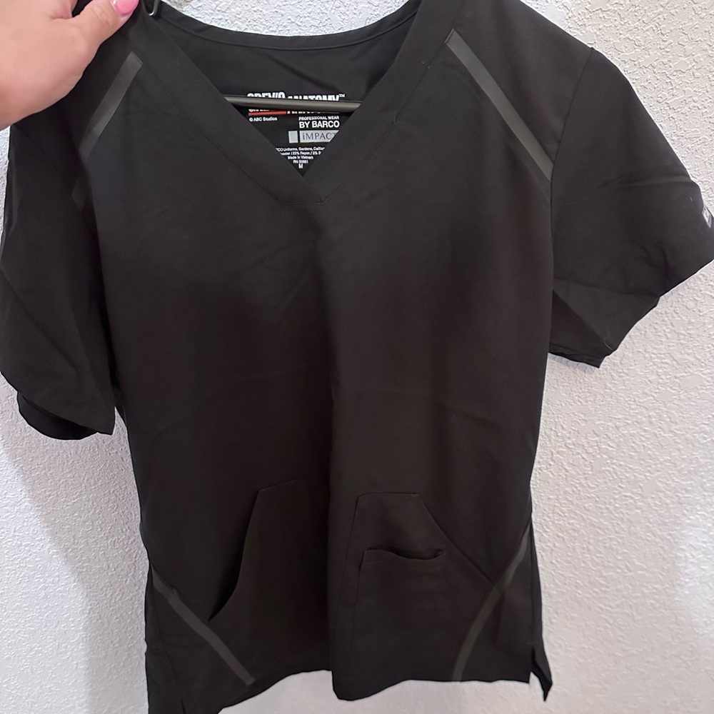 Greys Anatomy black scrub top